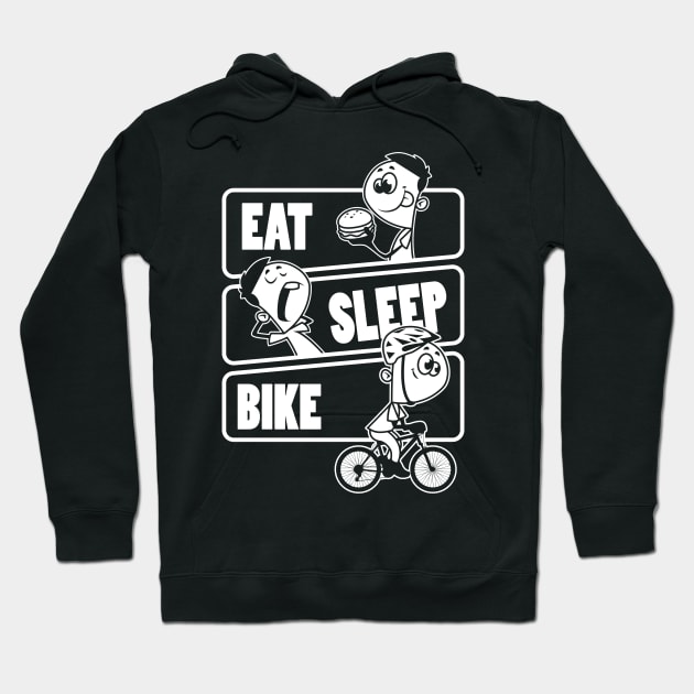 Eat Sleep Bike - Bicycle Cycle Bike Gift design Hoodie by theodoros20